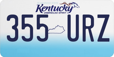 KY license plate 355URZ