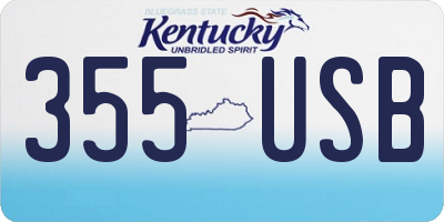 KY license plate 355USB