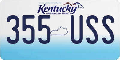 KY license plate 355USS