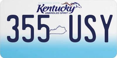 KY license plate 355USY
