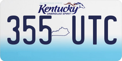 KY license plate 355UTC