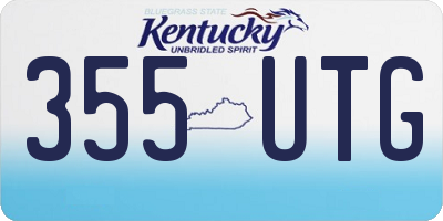 KY license plate 355UTG