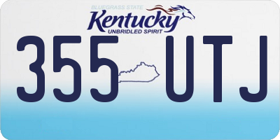 KY license plate 355UTJ