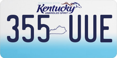 KY license plate 355UUE