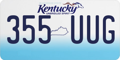 KY license plate 355UUG
