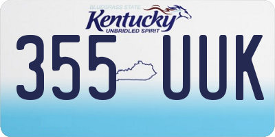 KY license plate 355UUK