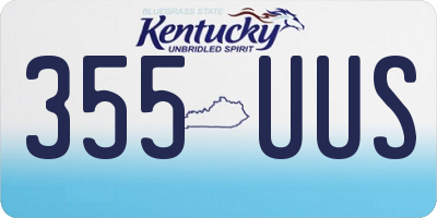 KY license plate 355UUS