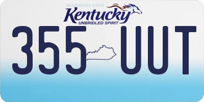 KY license plate 355UUT