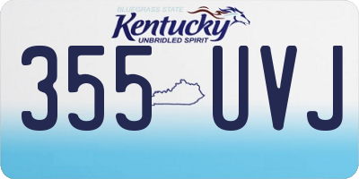 KY license plate 355UVJ