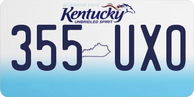 KY license plate 355UXO