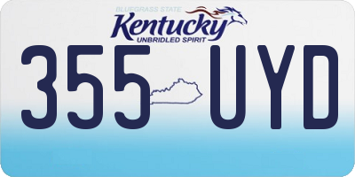 KY license plate 355UYD