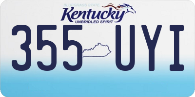KY license plate 355UYI