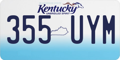 KY license plate 355UYM