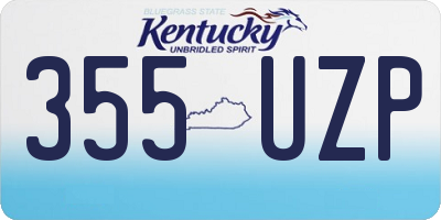 KY license plate 355UZP