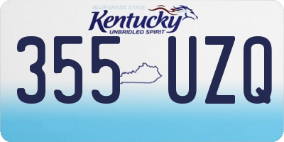 KY license plate 355UZQ