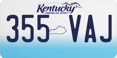 KY license plate 355VAJ