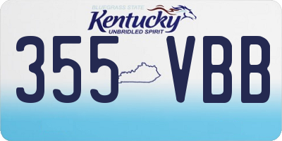 KY license plate 355VBB
