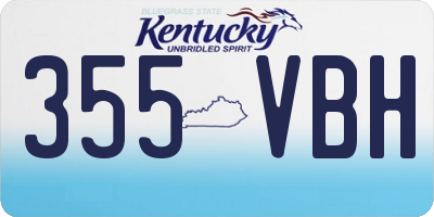 KY license plate 355VBH
