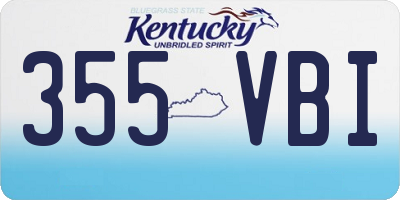 KY license plate 355VBI