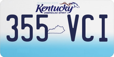 KY license plate 355VCI