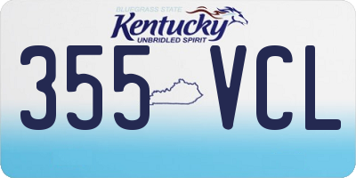 KY license plate 355VCL