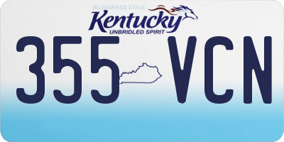 KY license plate 355VCN