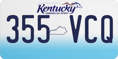 KY license plate 355VCQ