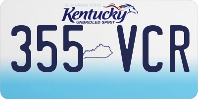 KY license plate 355VCR