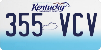 KY license plate 355VCV