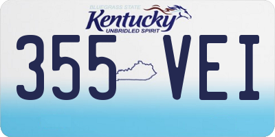 KY license plate 355VEI