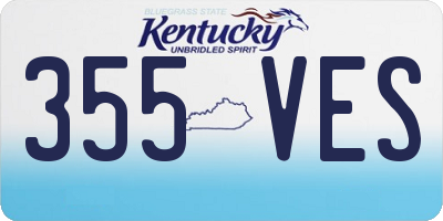 KY license plate 355VES