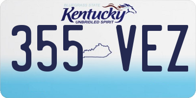 KY license plate 355VEZ