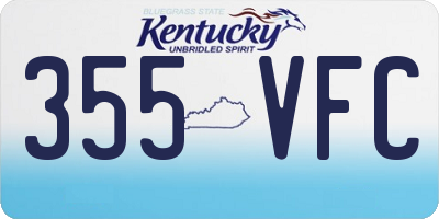 KY license plate 355VFC