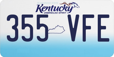 KY license plate 355VFE