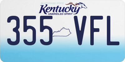 KY license plate 355VFL