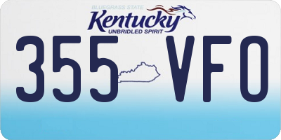 KY license plate 355VFO