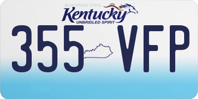 KY license plate 355VFP