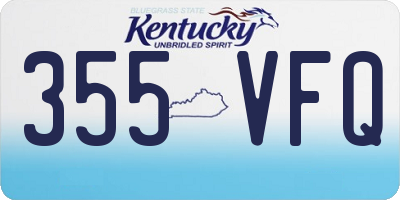 KY license plate 355VFQ