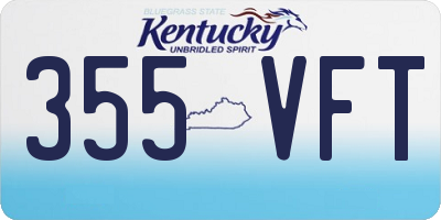 KY license plate 355VFT