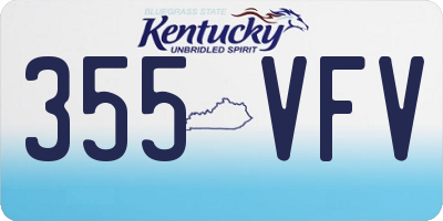 KY license plate 355VFV