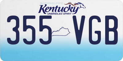 KY license plate 355VGB