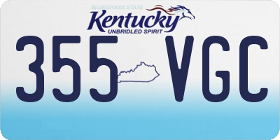 KY license plate 355VGC