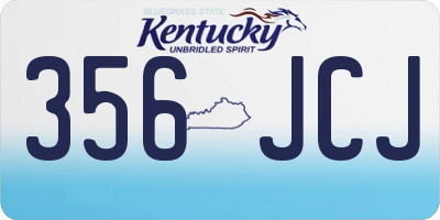 KY license plate 356JCJ