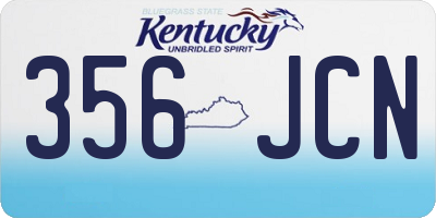 KY license plate 356JCN