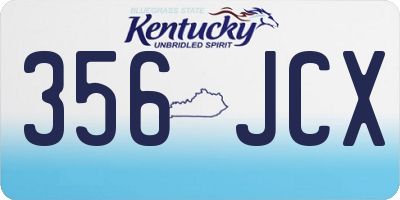 KY license plate 356JCX