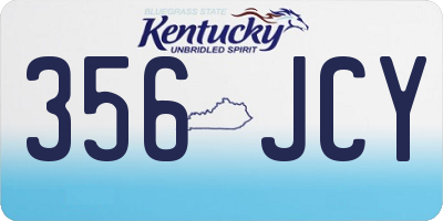 KY license plate 356JCY