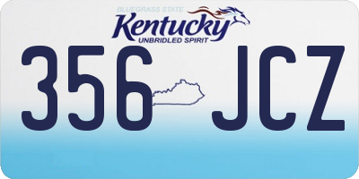 KY license plate 356JCZ