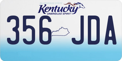 KY license plate 356JDA