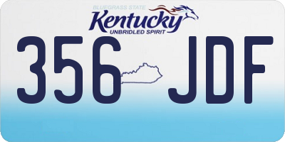KY license plate 356JDF