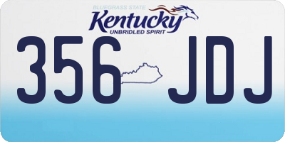 KY license plate 356JDJ